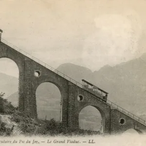 Lourdes, France - Funiculaire du Pic du Jer - Grand Viaduc