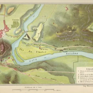 Lourdes / Map in 1858