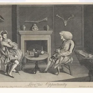 Love and Opportunity Print, 1768 Engraving Love and Opportunity Print, 1768 Engraving