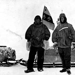 Lt. Shackleton, Captain Scott and Dr. Wilson, Antarctica, 19