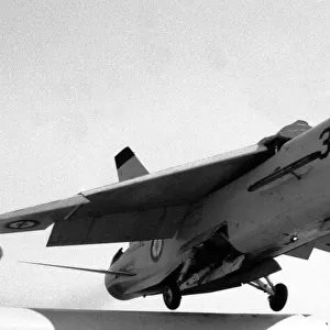 LTV F-8FN Crusader 3 launches from the catapult
