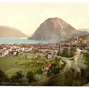 Lugano, from Massagno, Tessin, Switzerland