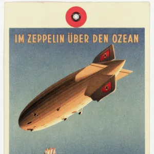 Luggage label, Zeppelin to South America