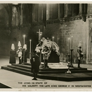 Lying-in-State of late King George V - Westminster Hall