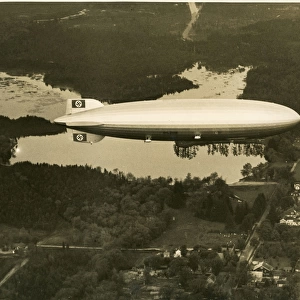 The LZ129 Hindenburg over New Jersey on its was to Lakeh?