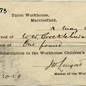 Macclesfield Workhouse Childrens Outing Fund - Subscription