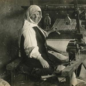 Macedonia - Woman working at a loom
