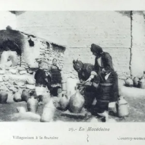 Macedonian women at the fountain