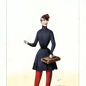 Madame Charlotte Doche as Satan in Le Diable a Paris, 1844
