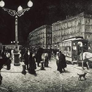 Madrid (1878). The Puerta del Sol enlightened