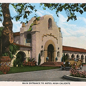 Main entrance to hotel, Agua Caliente, Tijuana, Mexico