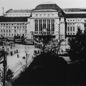Main facade of Leipzig Station, Germany