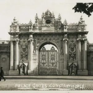 The Main Gates, Dolmabahce Palace, Istanbul, Turkey Date: 1922 The Main Gates, Dolmabahce Palace, Istanbul, Turkey Date: 1922
