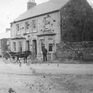 Main street and shop, St Davids, Pembrokeshire, South Wales