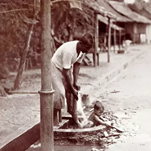 Malay Village Scene 1930s