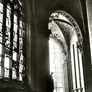 Malines Cathedral damaged by German shell, WW1