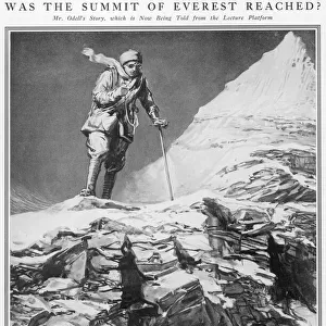 Mallory and Irvine at the Second Step, Everest, 1924