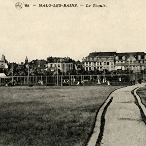 Malo-les-Bains, France - tennis courts and field