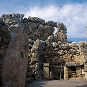 MALTA. Gozo Island. Xaghra. Megalithic temple