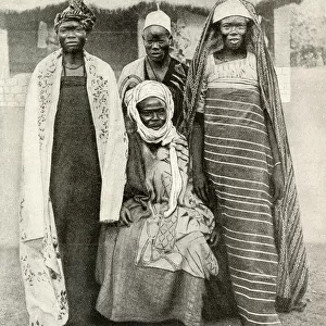 Man with two wives, Lokoja, Nigeria, West Africa