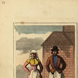 Man and woman of Friesland, Holland, 1818