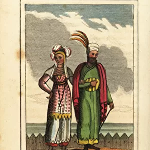 Man and woman of Goa, India, 1818