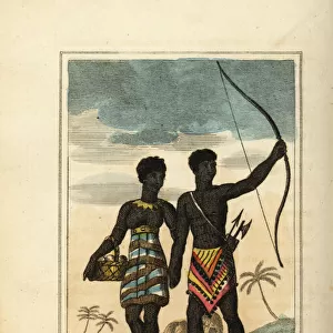 Man and woman of Jagga or Chaga, Africa, 1818