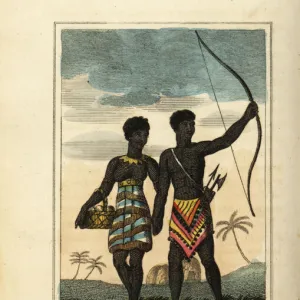 Man and woman of Jagga or Chaga, Africa, 1818