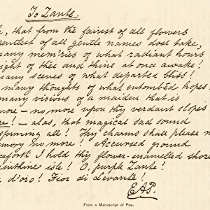 Manuscript of E. A. Poe