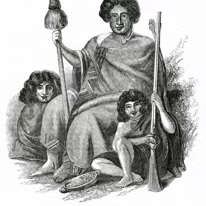 Three Maori people of New Zealand