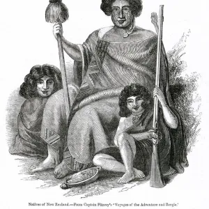 Three Maori people of New Zealand