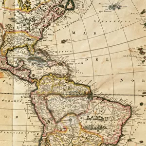 Map of America. Nova Totius Americae Descriptio by Frederik