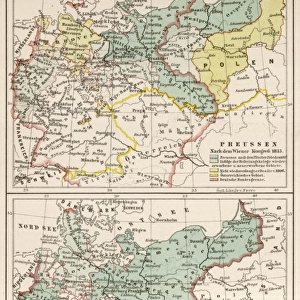 Map / Europe / Germany 1866