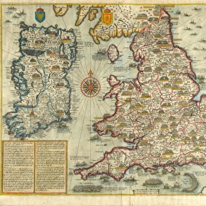 Map: The Invasions of England and Ireland - 1627