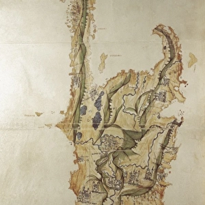 Map of the island of Santo Domingo (16th c. )