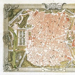 Map of Madrid (1762) by Ventura Rodrez and