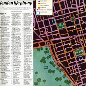 Map to the nightlife of London, 1965