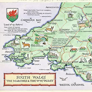 Map - South Wales: The Marches & The Wye Valley