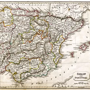 MAP / SPAIN / PORTUGAL 1827