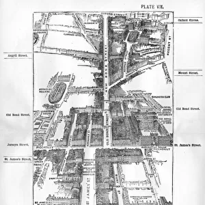 Map of the St. Jamess & Bond Street areas of London
