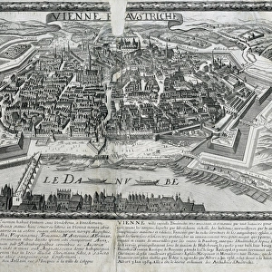 Map of Vienna (17th c. ) by the family Jollain
