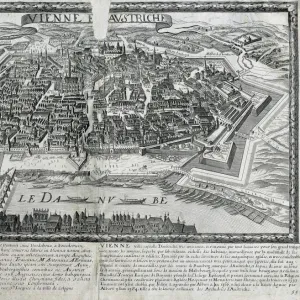 Map of Vienna (17th c. ) by the family Jollain