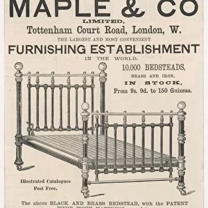 Maple Brass Bedstead