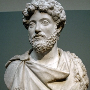 Marcus Aurelius (121-180 AD). Roman emperor (161-180). Bust