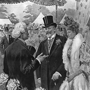 Mark Twain meets Edward VII and Queen Alexandra, 1907