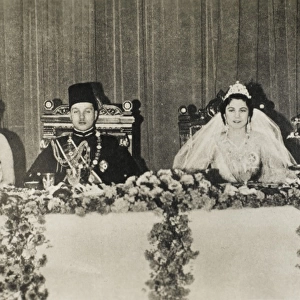 Marriage of Farouk I of Egypt & Farida