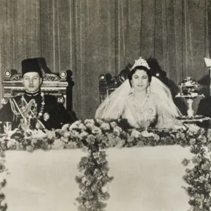 Marriage of Farouk I of Egypt & Farida