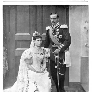 1894 Print of Ernst Ludwig and Princess Victoria Melita's Wedding Portrait 1894 Print of Ernst Ludwig and Princess Victoria Melita's Wedding Portrait