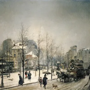 MARTI i ALSINA, Ramon (1826-1894). Snowy Boulevard