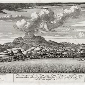 Martinique: view of Saint Pierre from the sea Date: 17th century